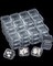 48PCS Mini Clear Jewelry Box, Small Plastic Storage Box with Lids 1.37 x 1.37 x 0.7 Inches Craft Bead Organizer Travel Earring Storage Containers for Rings, Earbuds, Diamond Art